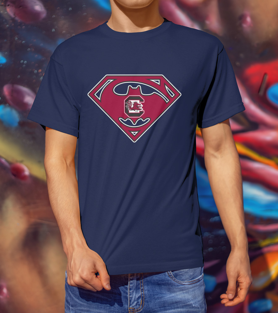 Superhero Shield South Carolina Gamecocks T-Shirt
