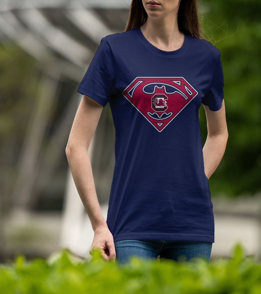 Superhero Shield South Carolina Gamecocks T-Shirt