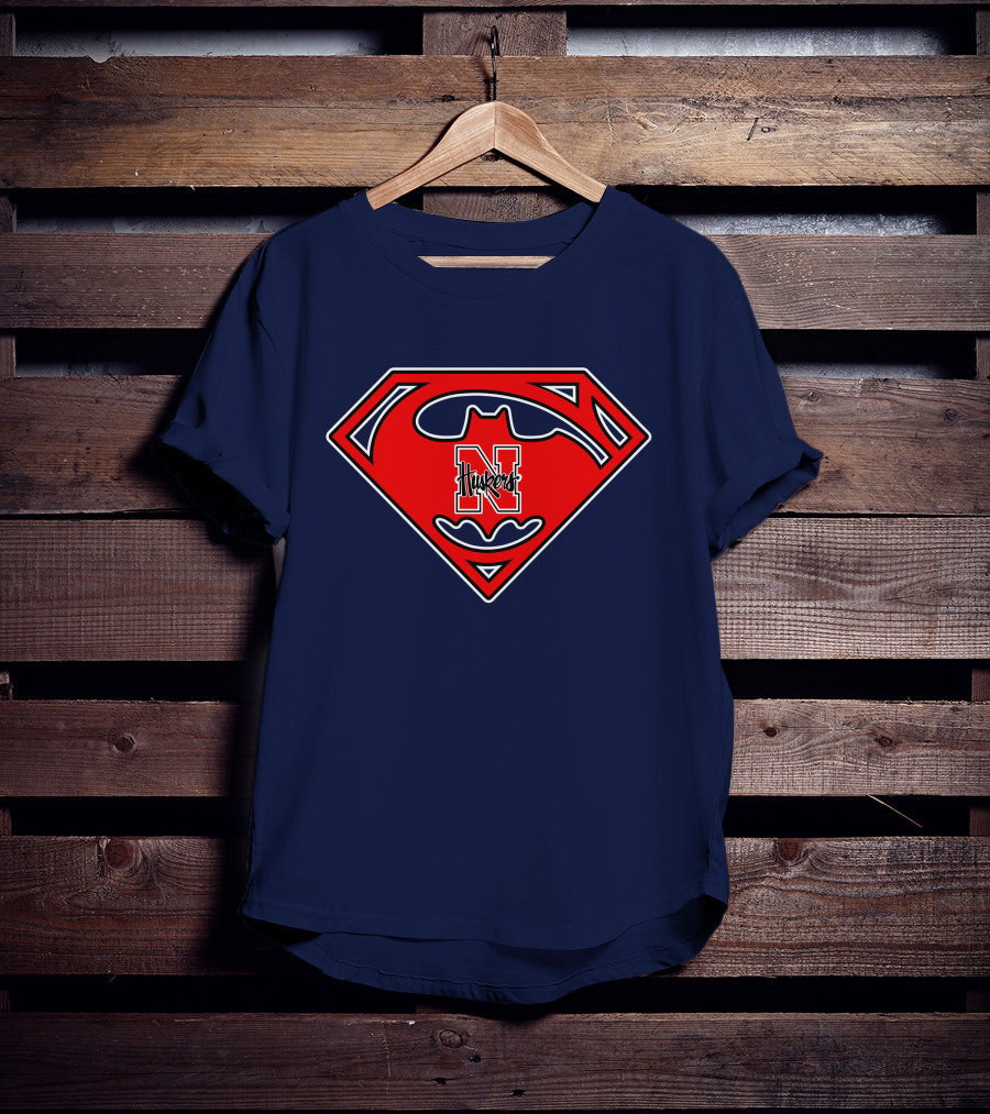 Superman Nebraska Huskers Logo T-Shirt