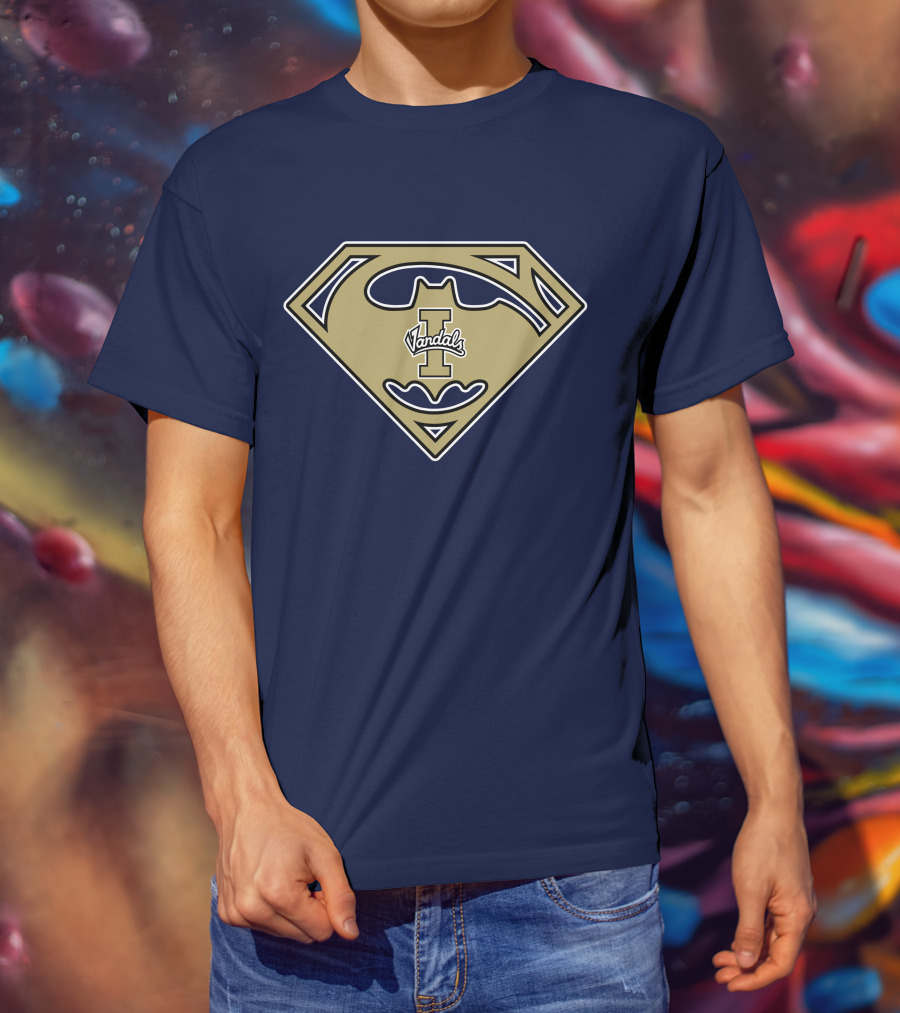 Superman Batman Logo Mashup Idaho Vandals '67 T-Shirt