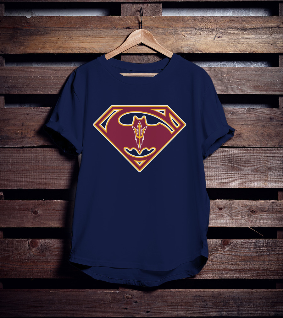 Arizona State Sun Devils Bat-Superman Logo Fusion T-Shirt