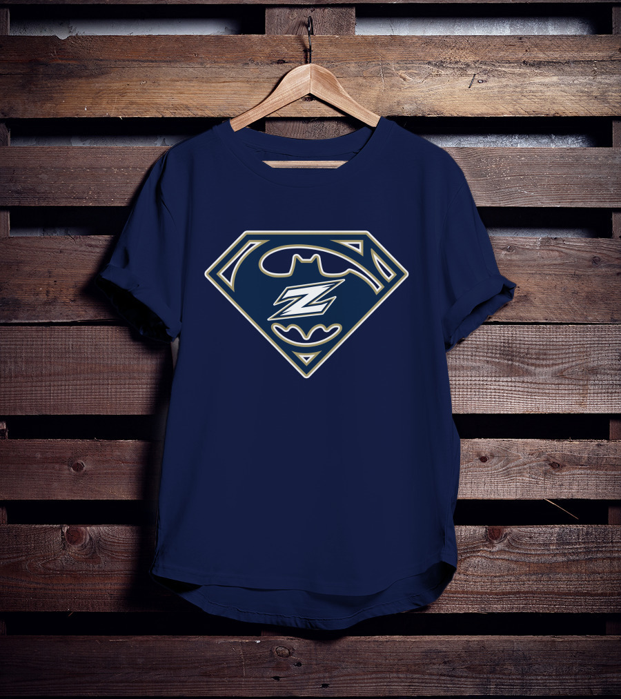 Akron Zips Batman Superman Logo Combination T-Shirt