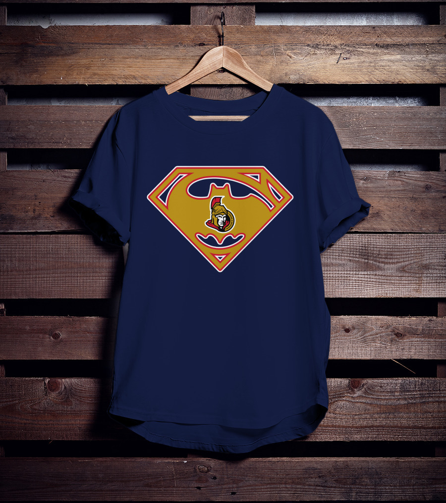 Ottawa Senators Superhero Logo Fusion T-Shirt