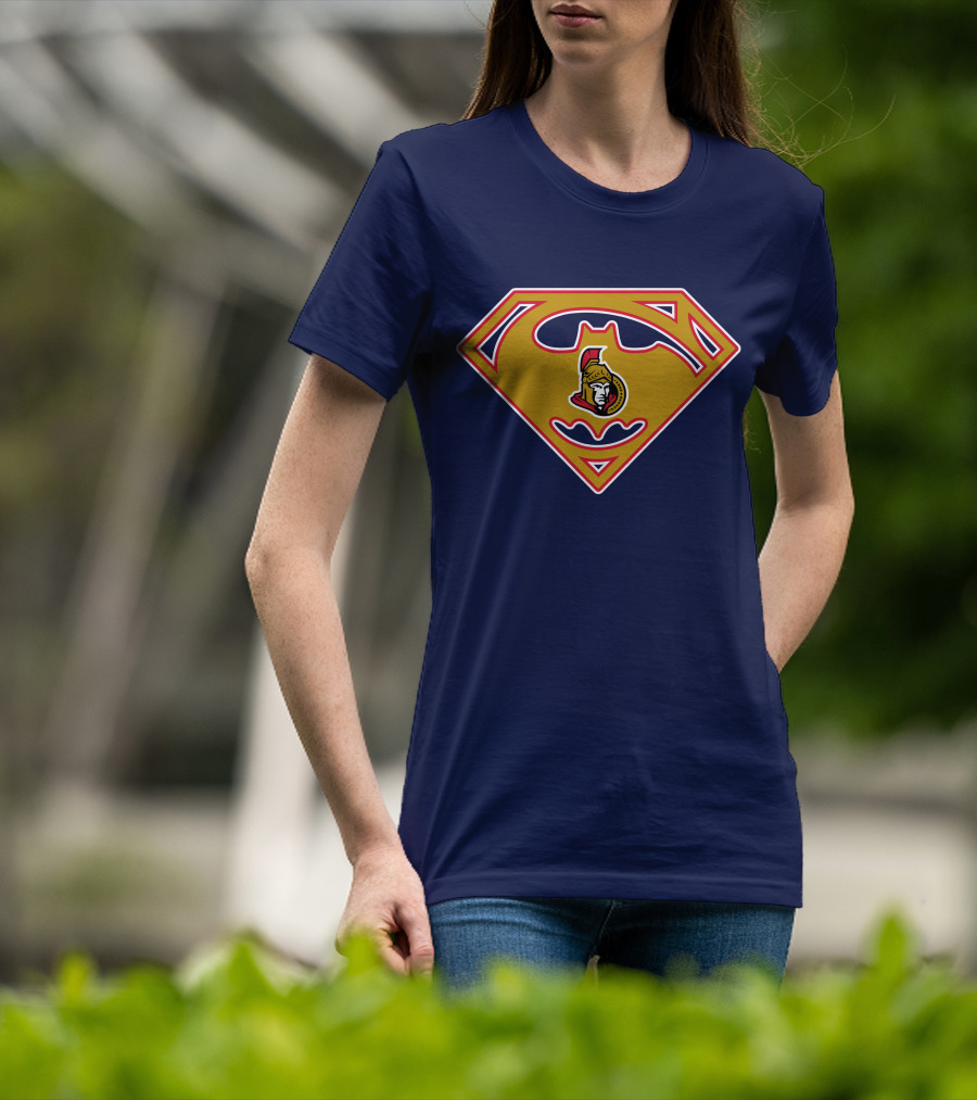 Ottawa Senators Superhero Logo Fusion T-Shirt