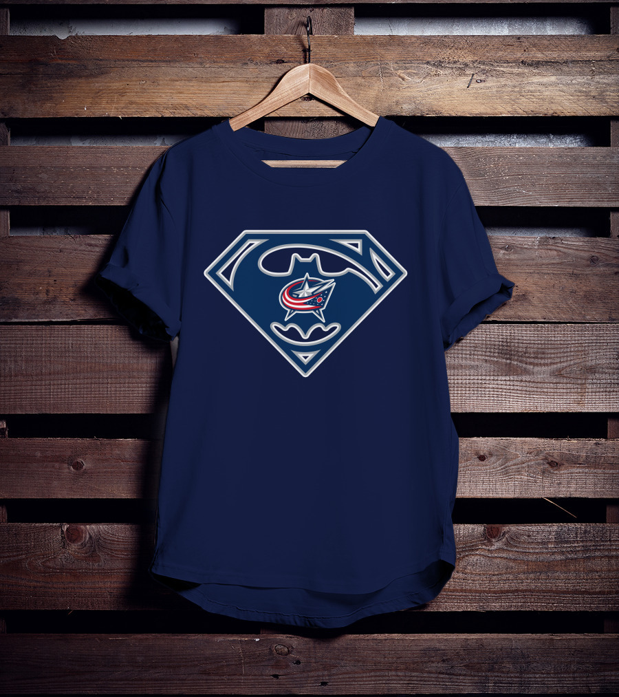 Columbus Blue Jackets Bat Superman T-Shirt