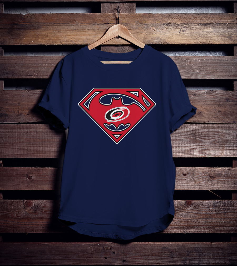 Carolina Hurricanes Logo Superman Batman Combo 154 T-Shirt