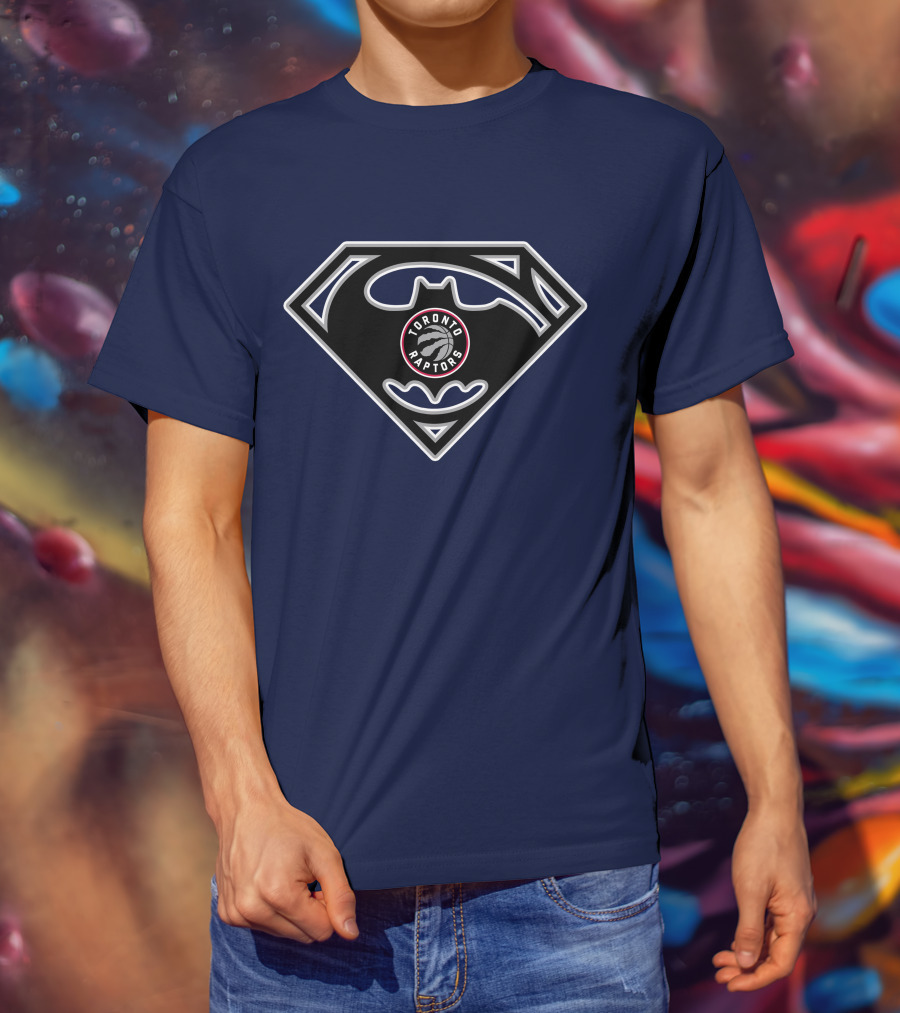 Toronto Raptors Batman Superman Mashup T-Shirt