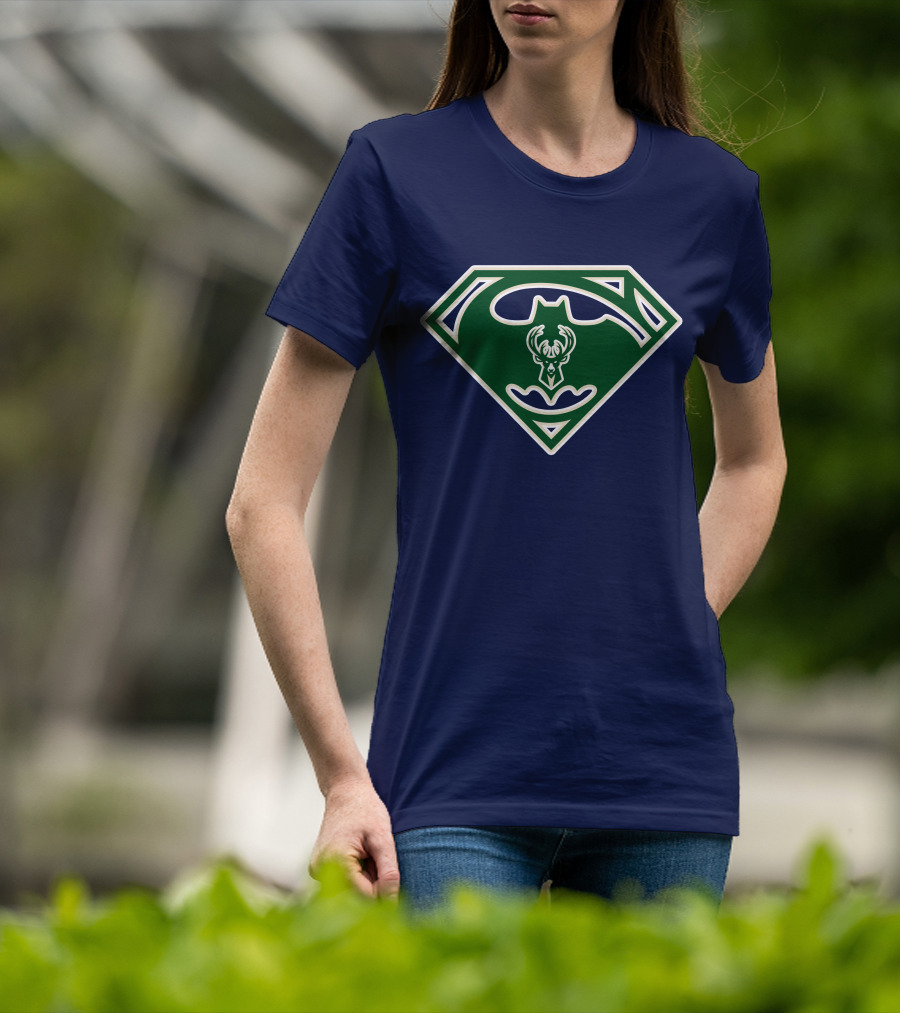 Milwaukee Bucks Superhero Logo 174 T-Shirt