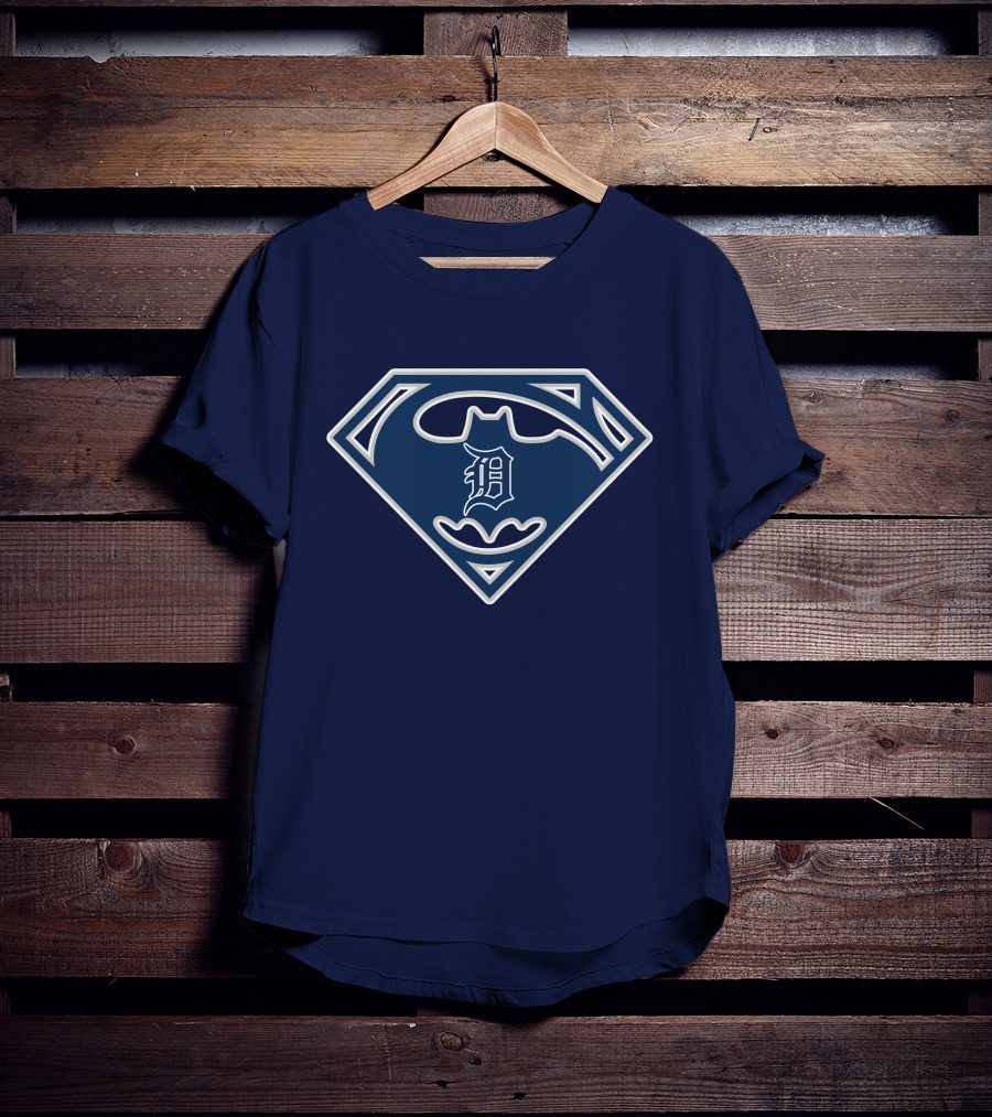 Detroit Tigers Superhero Emblem 210 T-Shirt