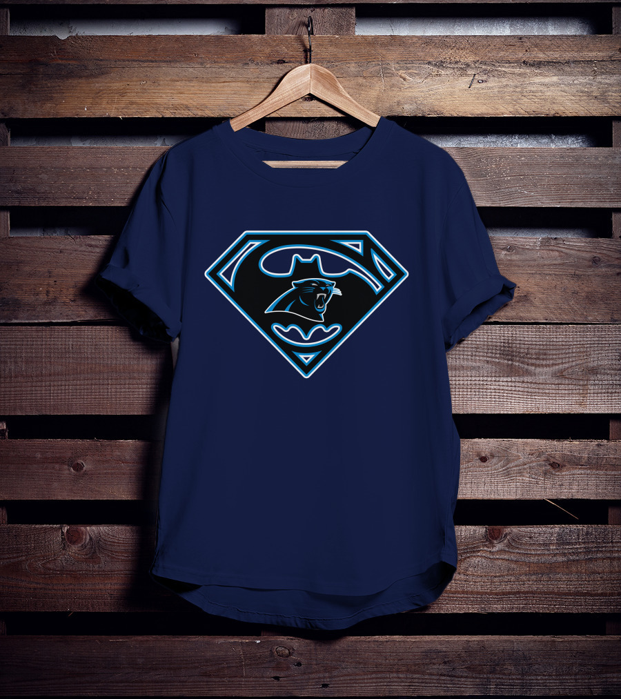 Carolina Panthers Superman Batman Logo 245 T-Shirt