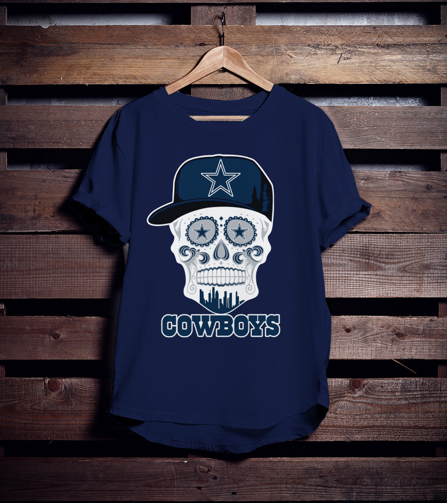 Dallas Cowboys Skull Funny Cowboys Star Hat T-Shirt