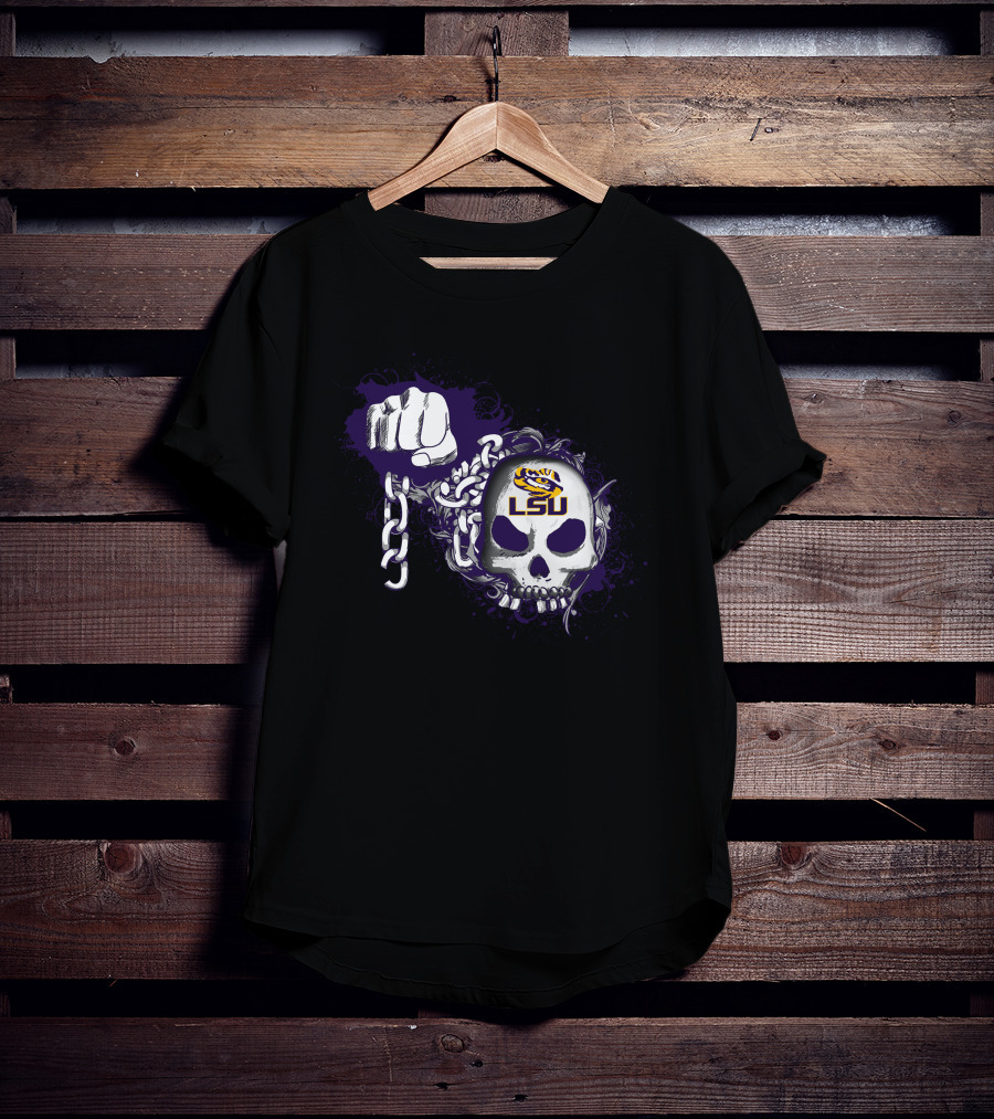 Lsu Tigers Skull And Chains T-Shirt
