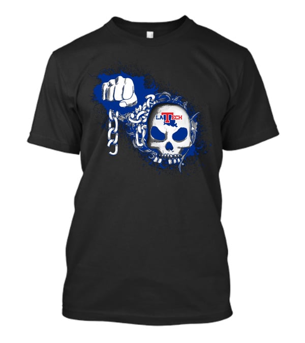 La Tech Bulldogs Skull With Chains And Fist T-Shirt
