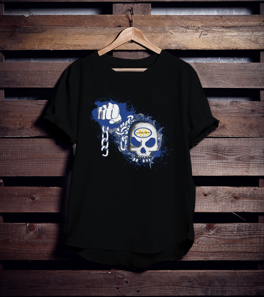 Miami Fusion Fist Skull With Chains T-Shirt