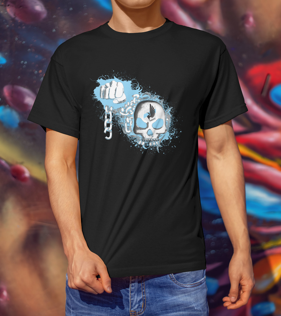 Fist Breaking Chains With Skull And Minnesota United Fc T-Shirt
