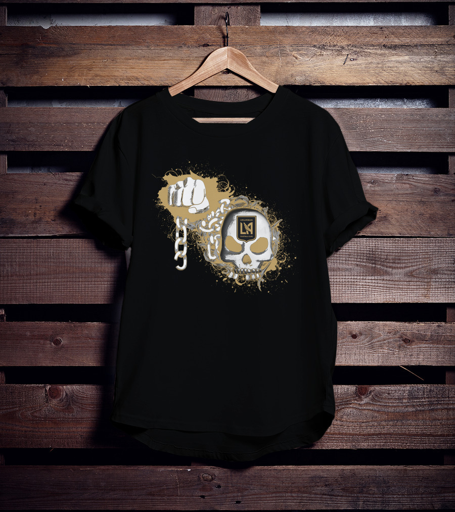 Los Angeles Fc Skull And Fist With Chain T-Shirt