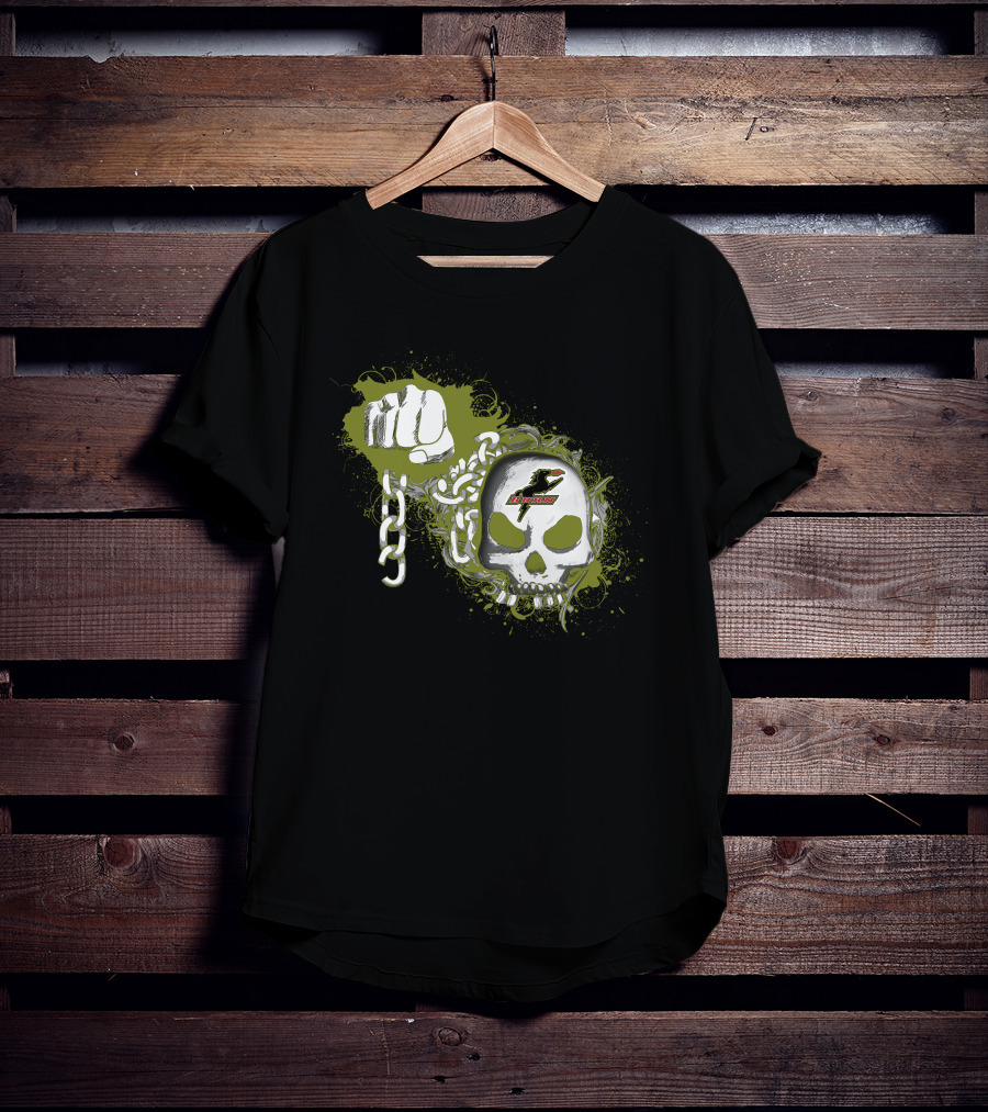 Dallas Burn Skull Fist Chains T-Shirt