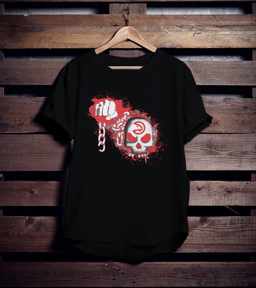 Atlanta Hawks Skull And Chains T-Shirt