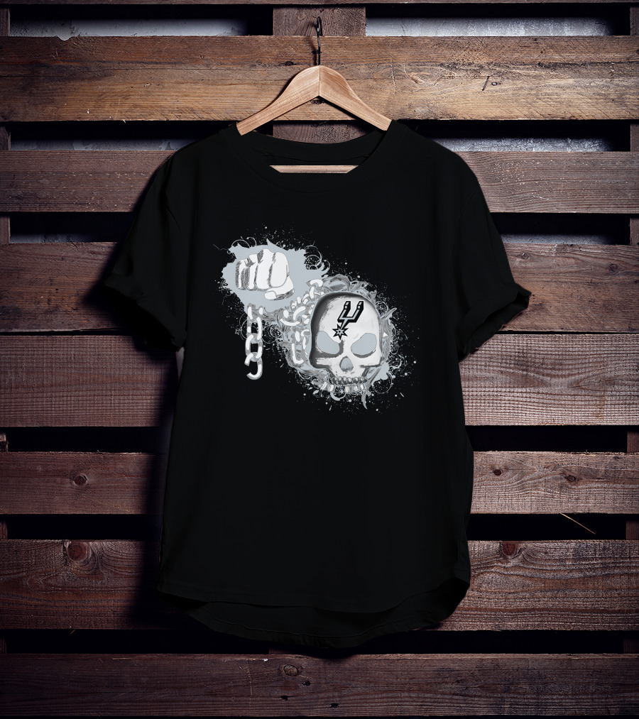 San Antonio Spurs Skull And Fist 196 T-Shirt