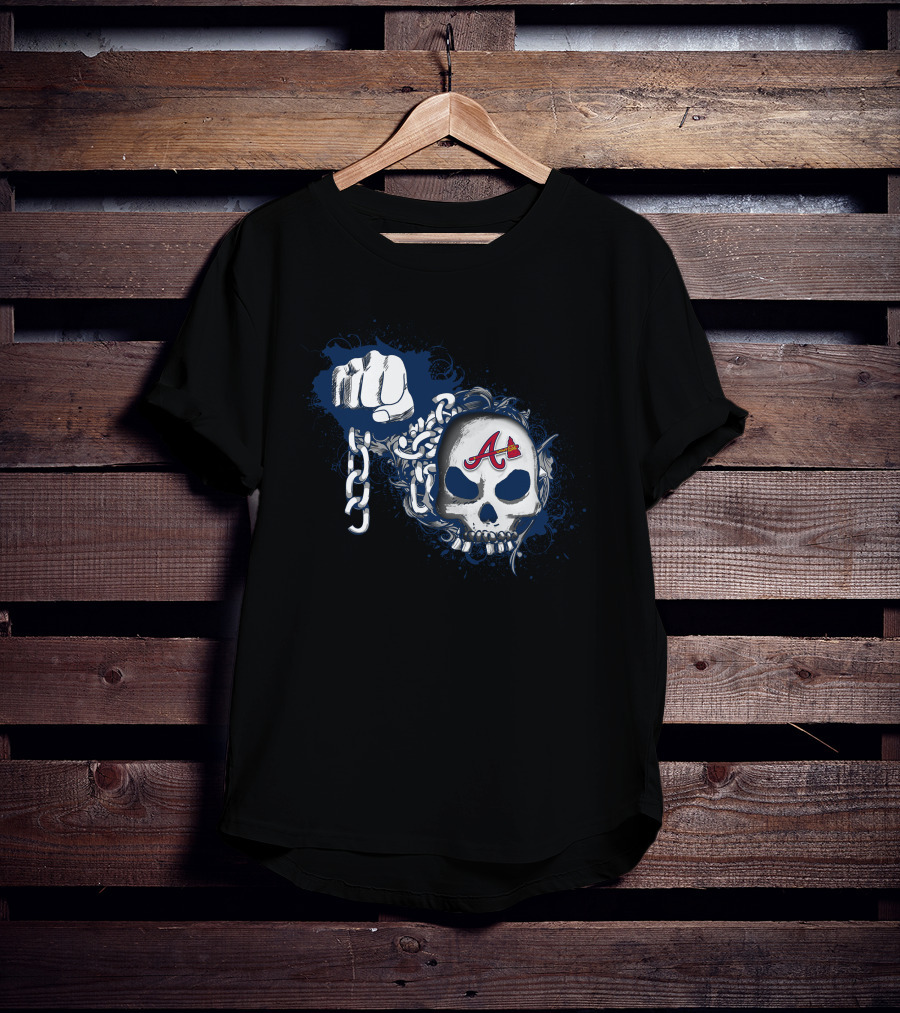 Atlanta Braves Skull And Chains Logo 238 T-Shirt