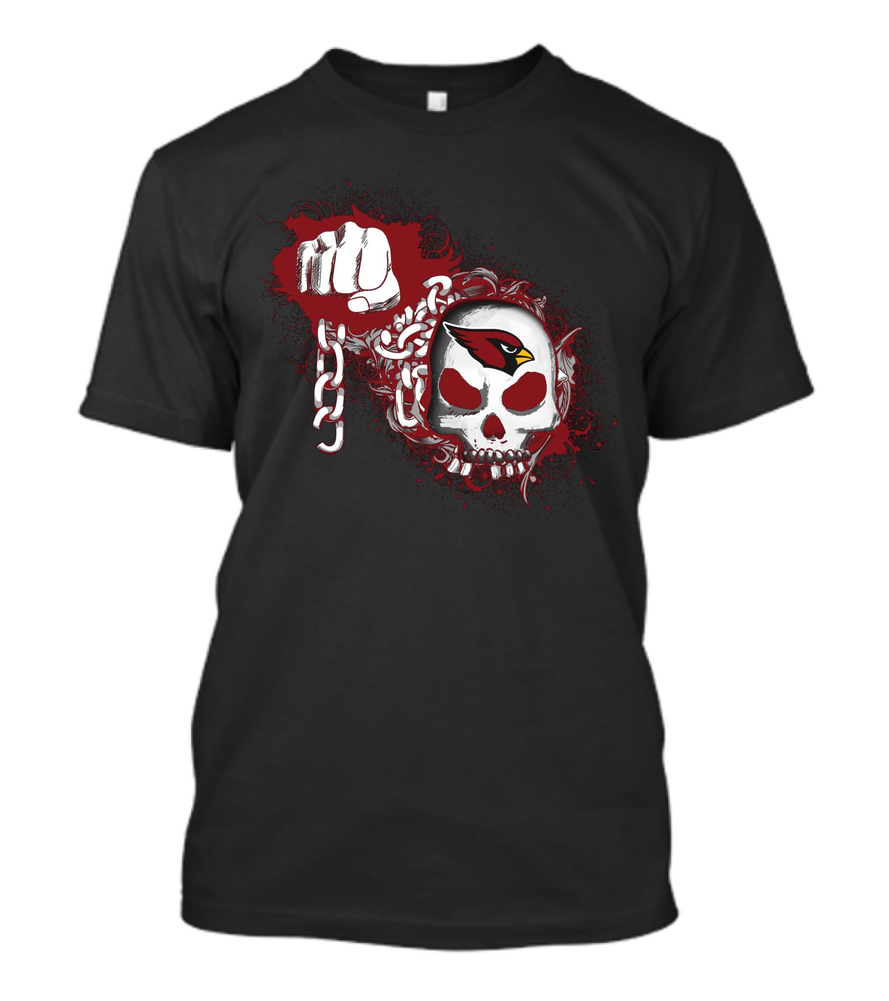 Arizona Cardinals Skull And Chain T-Shirt