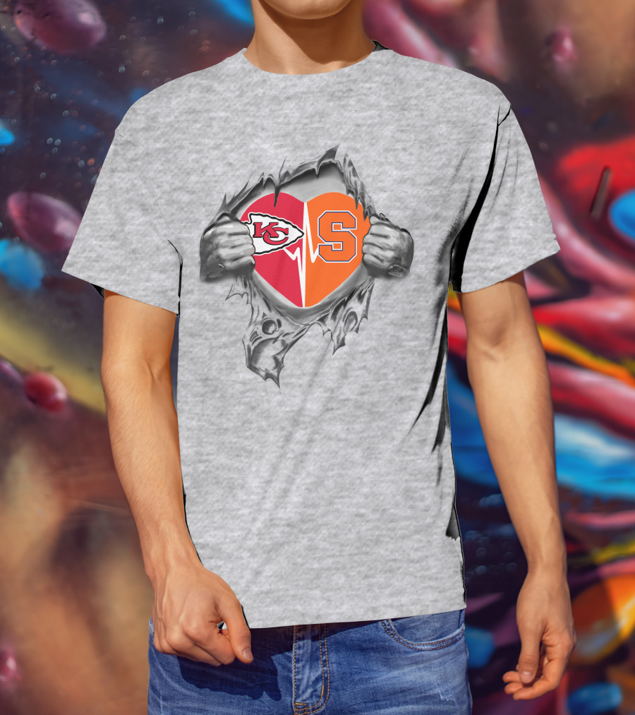 Chiefs Syracuse Orange Heartbeat Loyalty Fusion T-Shirt