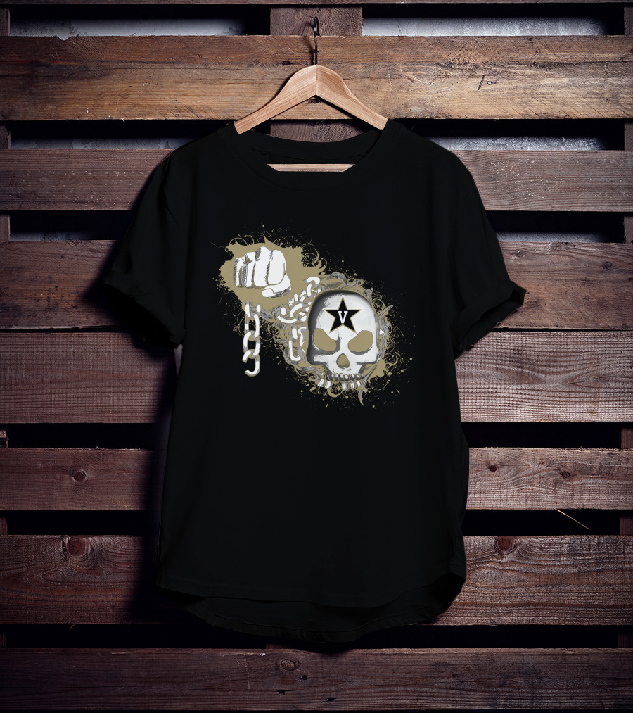 Vanderbilt Commodores Skull And Fist With Star T-Shirt