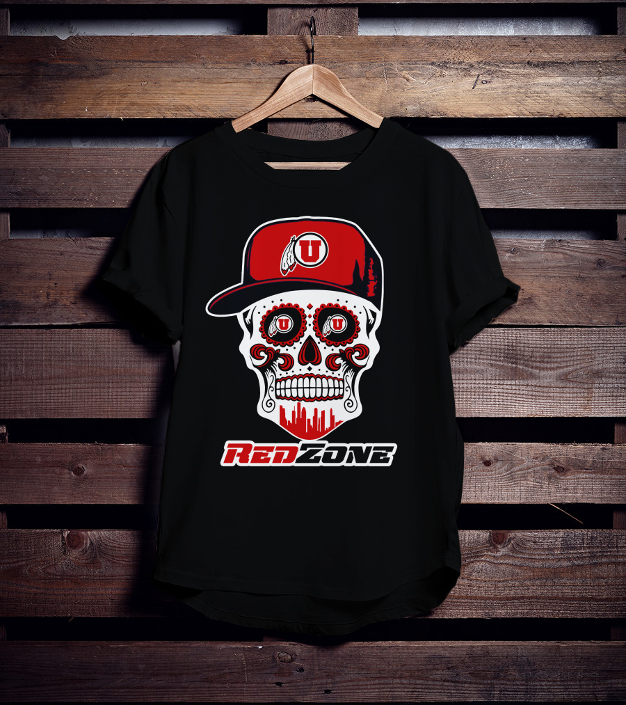 Redzone Utah Utes Skull T-Shirt