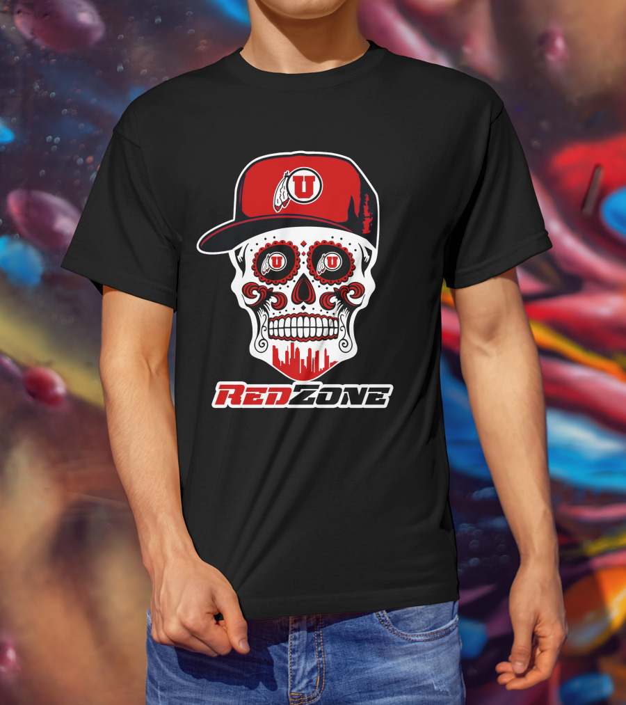 Redzone Utah Utes Skull T-Shirt