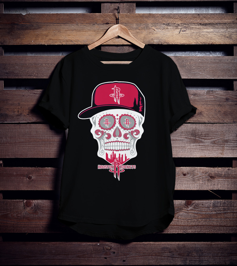 Houston Rockets Skull Cap T-Shirt