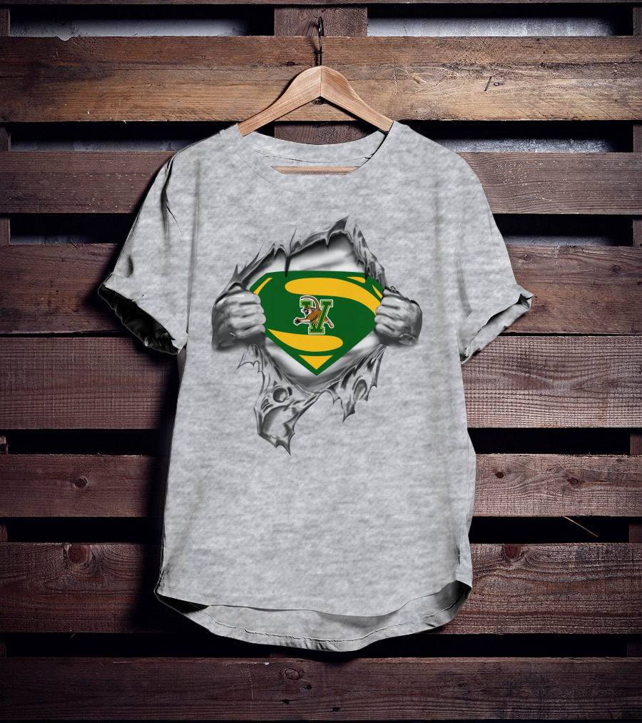 Vermont Catamounts Superman Logo Tear Open T-Shirt