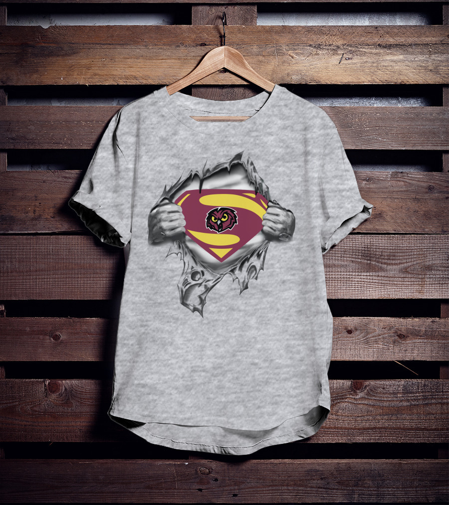 Temple Owls Superman Logo Owl T-Shirt