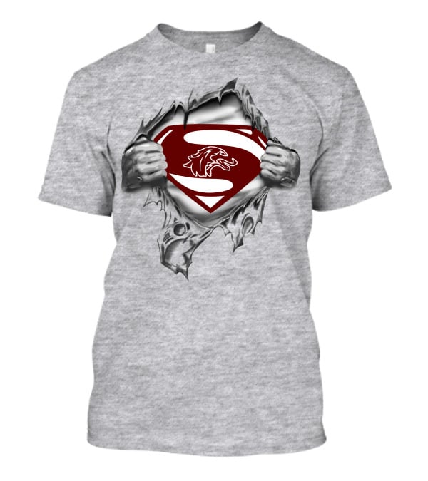 Southern Illinois Saluki Superman Logo Burst T-Shirt