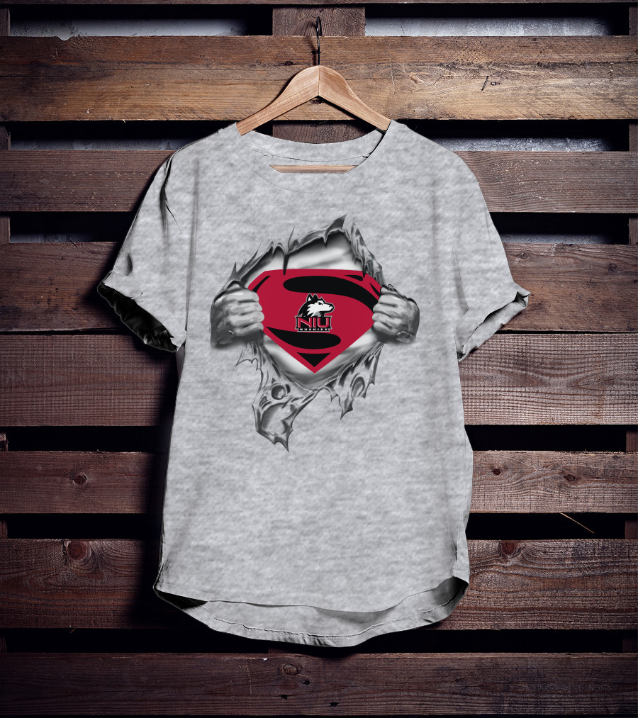 Northern Illinois Huskies Niu S Symbol Superman Style T-Shirt