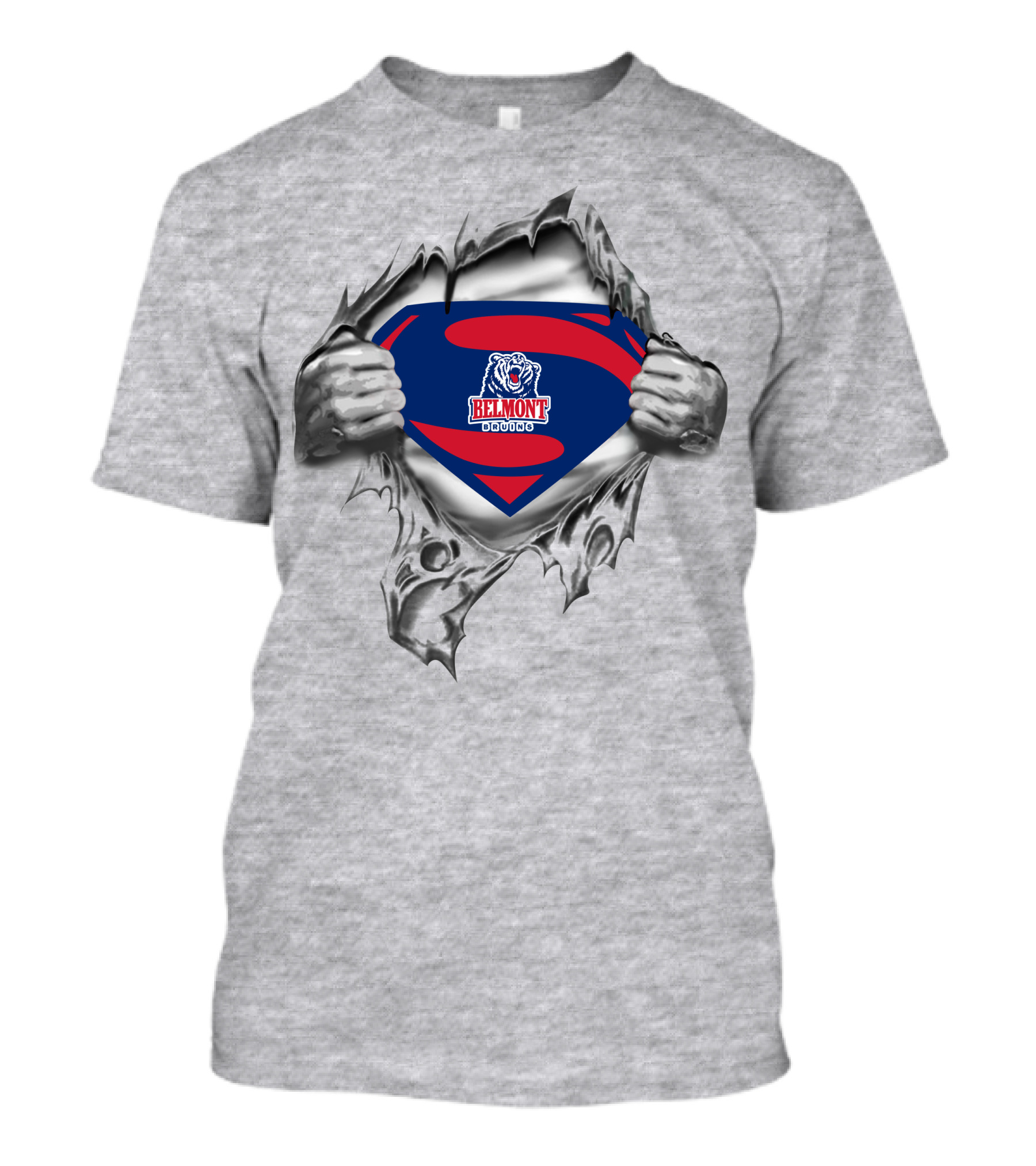 Belmont Bruins Superman Logo Tiger T-Shirt