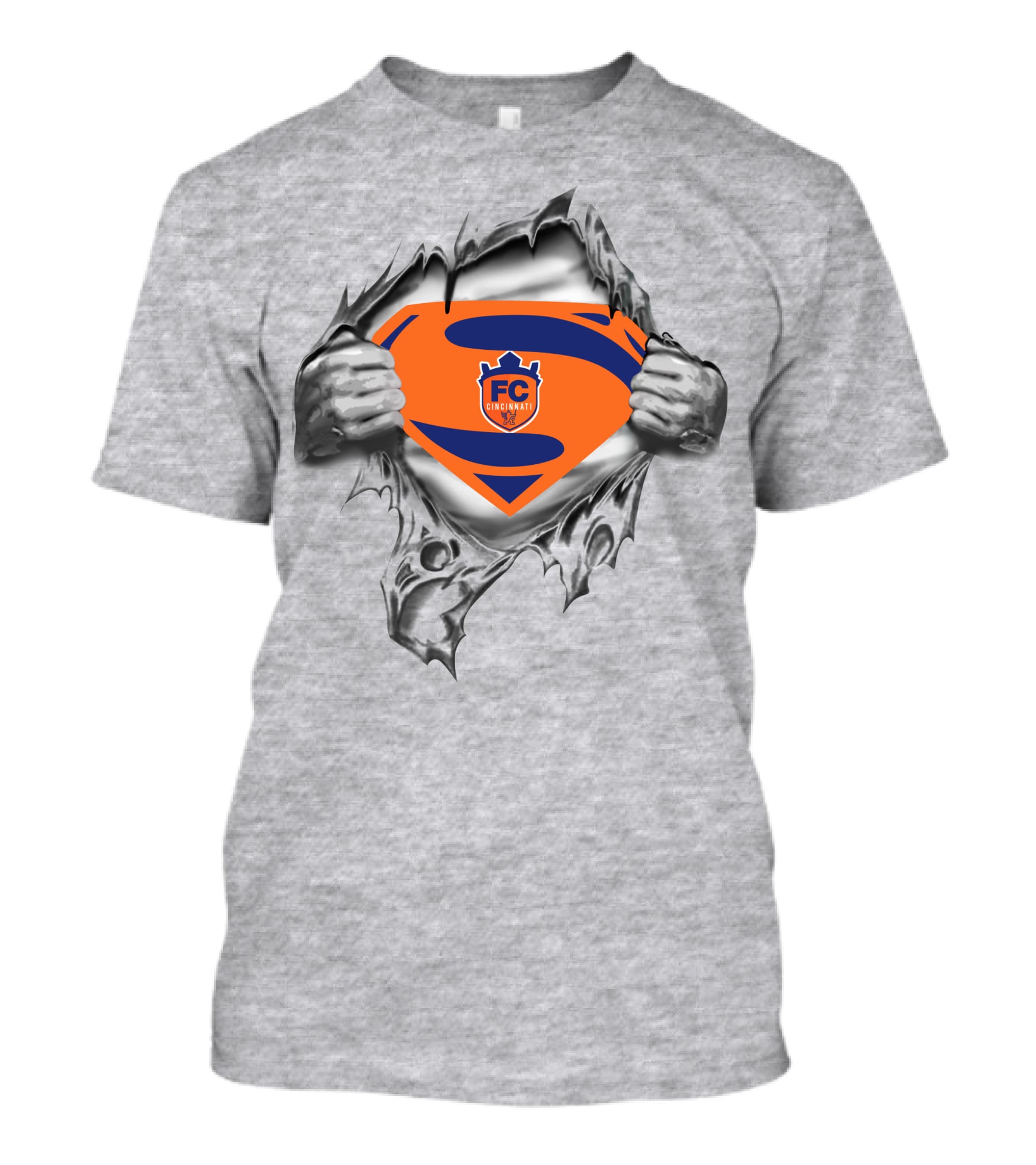 Superman Fc Cincinnati Logo Shield Burst T-Shirt