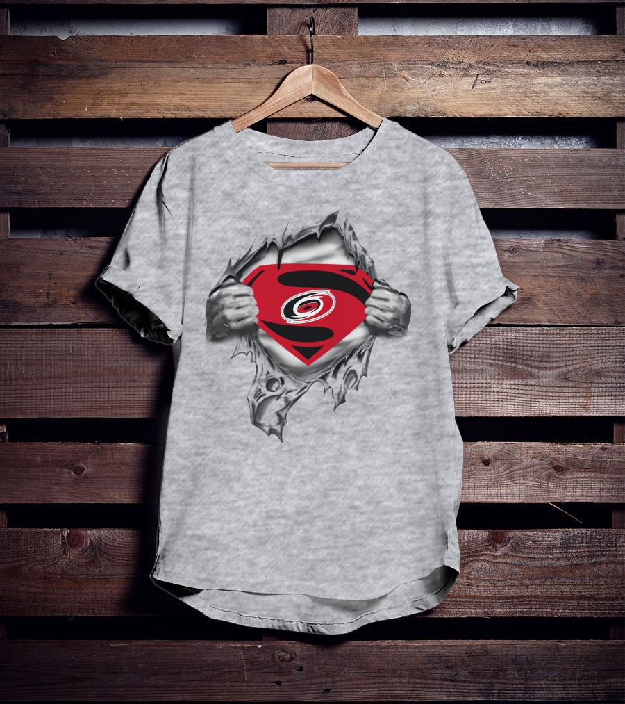 Carolina Hurricanes Superman Logo Reveal T-Shirt