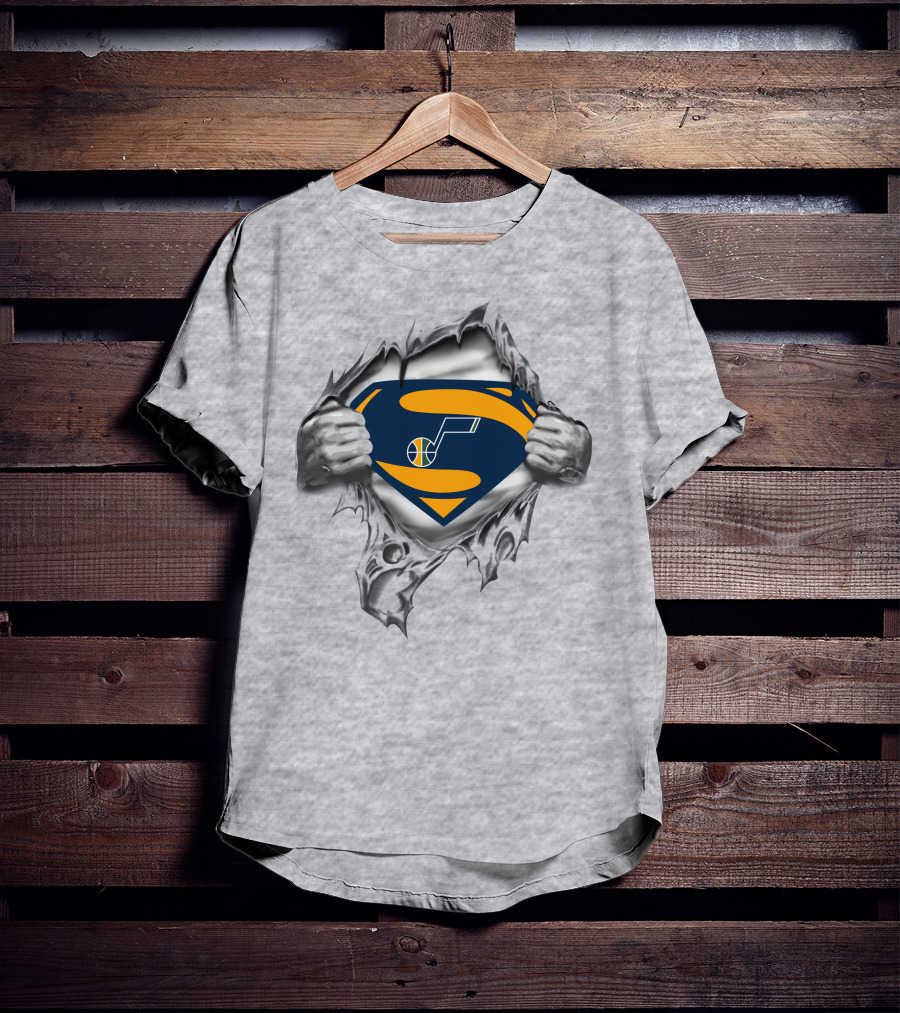 Superman Utah Jazz Superman Logo T-Shirt