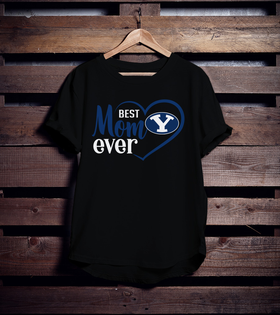 Byu Cougars Best Mom Ever Heart Y T-Shirt