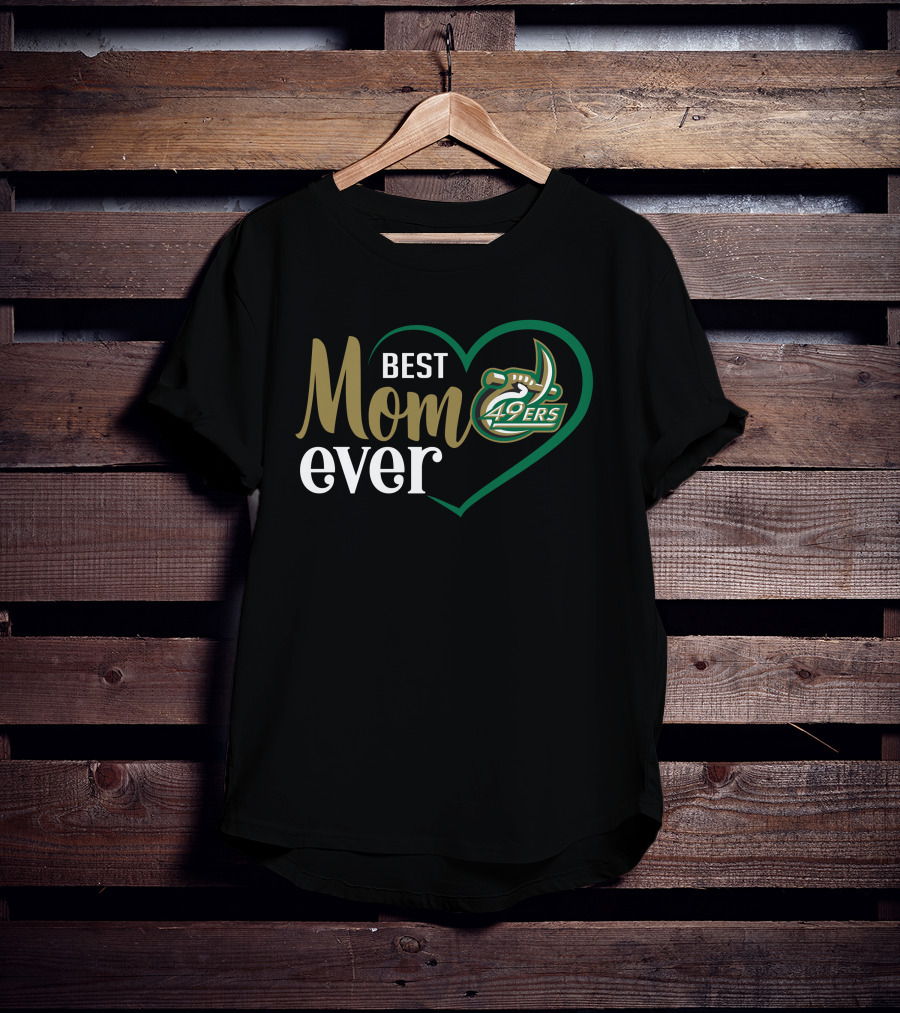 Charlotte 49ers Best Mom Ever Heart T-Shirt