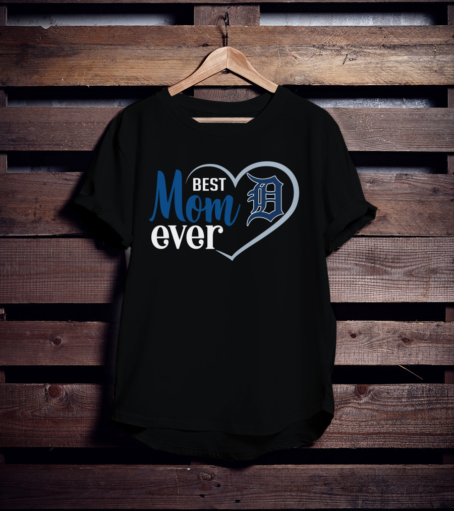 Best Mom Ever Detroit Tigers Heart T-Shirt