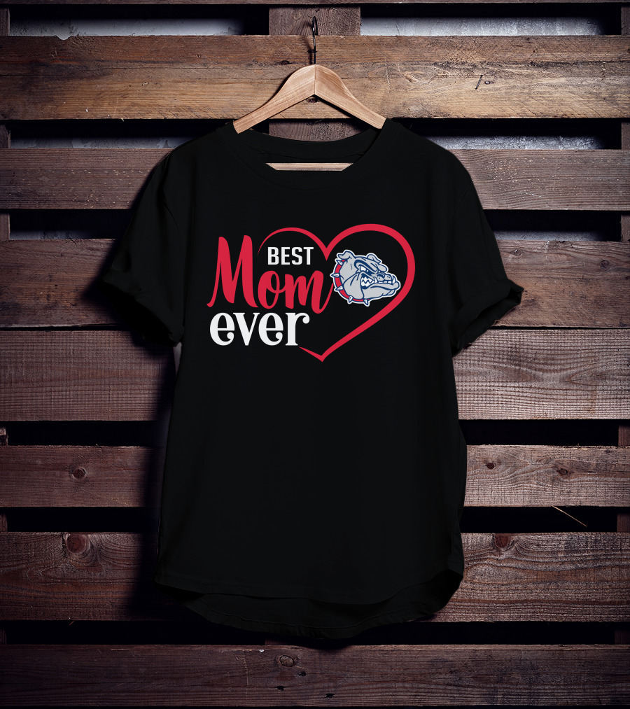 Gonzaga Bulldogs Best Mom Ever Heart T-Shirt