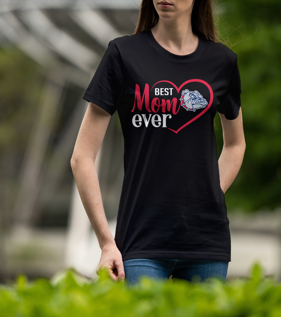 Gonzaga Bulldogs Best Mom Ever Heart T-Shirt