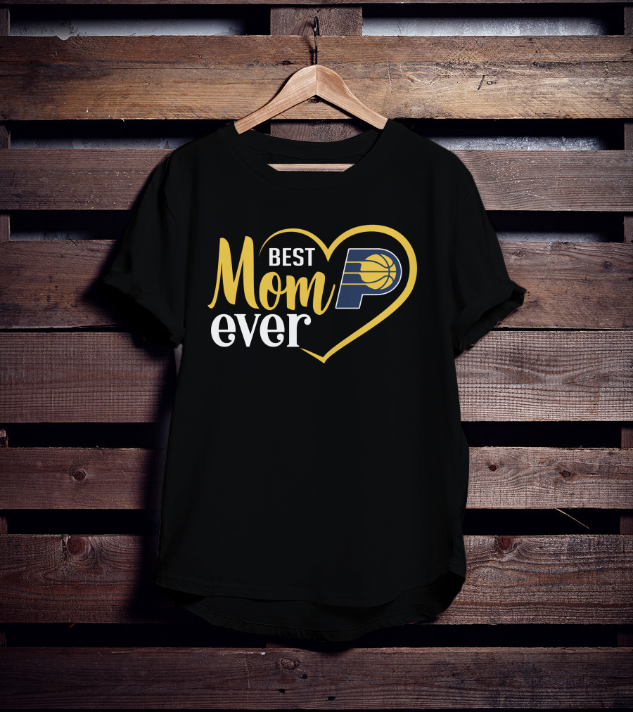 Indiana Pacers Best Mom Ever Heart T-Shirt