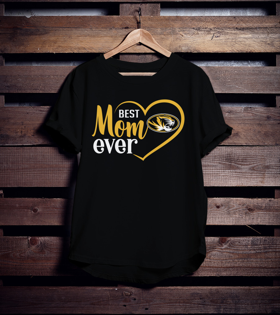 Best Mom Ever Missouri Tigers Heart T-Shirt