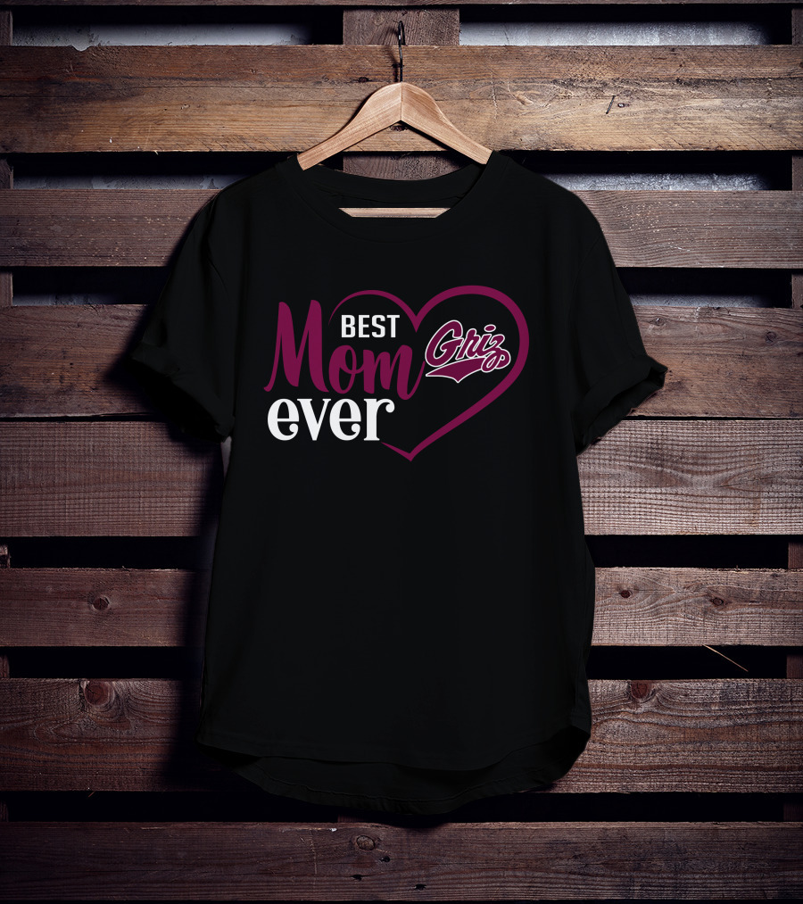 Montana Grizzlies Best Mom Ever Griz Heart T-Shirt