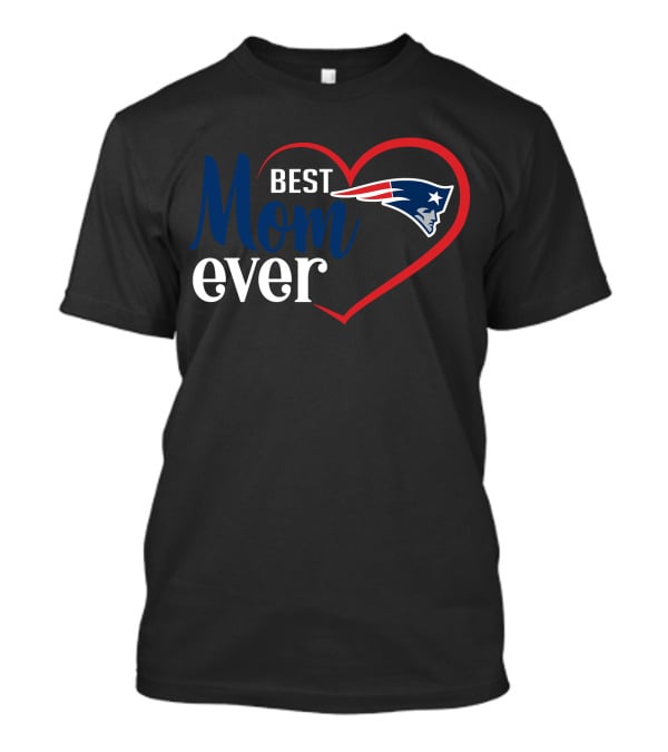 New England Patriots Best Mom Ever Heart T-Shirt