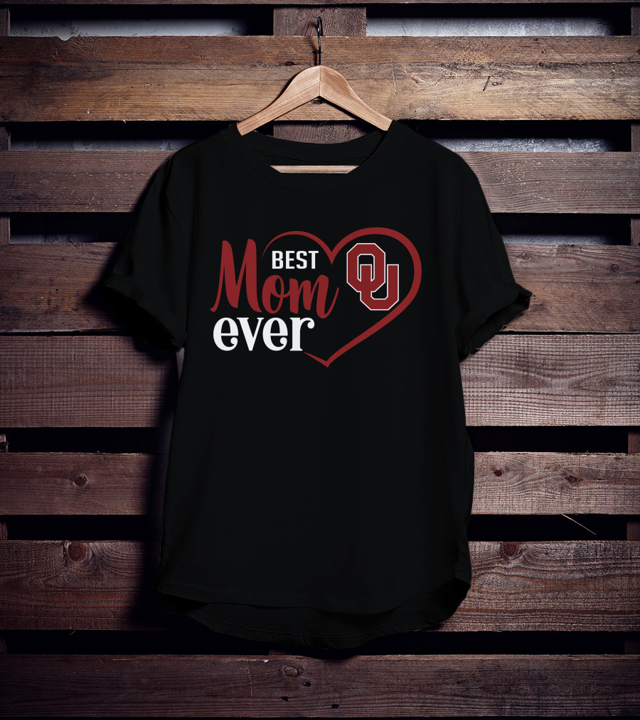 Best Mom Ever Oklahoma Sooners Heart Ou T-Shirt