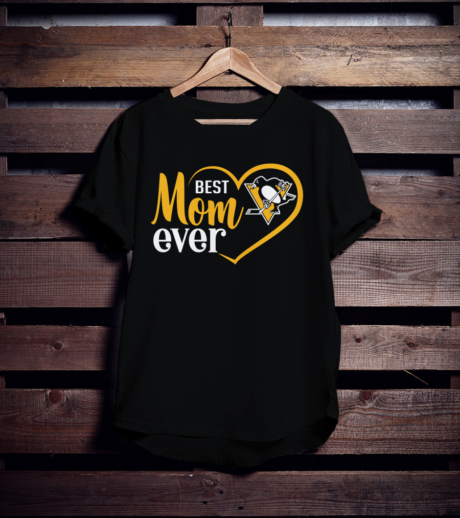 Best Mom Ever Pittsburgh Penguins Heart T-Shirt