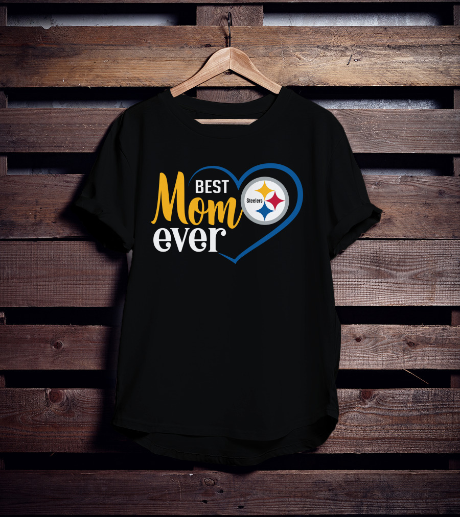Pittsburgh Steelers Best Mom Ever Heart T-Shirt